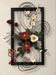 お正月飾り　クラフトバンド壁飾り　ハンドメイド　2026-⑨