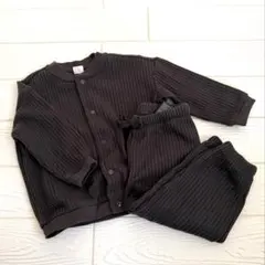 H&M セットアップ　86 グレー　子ども服　長袖　羽織り　上下セット
