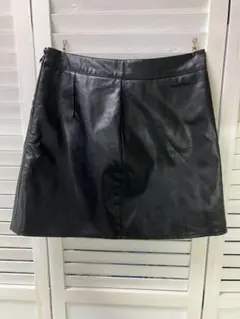 GRL スカート ブラック レザー