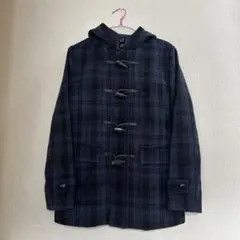 COMME CA ISM チェック柄ダッフルコート M