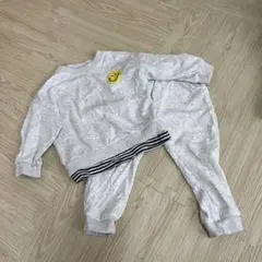 スマイリーフェイス トレーナー・パンツセット グレー　セットアップ　グレー