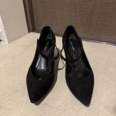 【24cm】Giorgio Armani パンプス 黒 ジョルジオアルマーニ