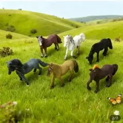 馬のフィギュアセット 6匹セット 庭園デコレーション