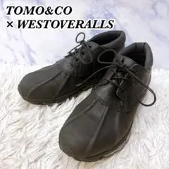 TOMO&CO × WESTOVERALLS レザー　スニーカー 26cm 黒