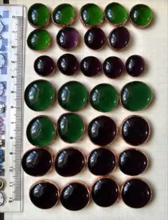 【お値下げ】ガラスナギット　グリーン、パープル30個