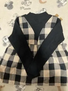 チェック柄女の子カットソー130センチ