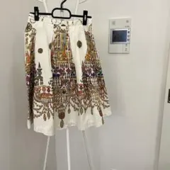 MSGMフレアスカート プリント柄 ホワイトのサムネイル