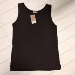 Samansa Mos2 USAコットン ノースリーブ ダークブラウン