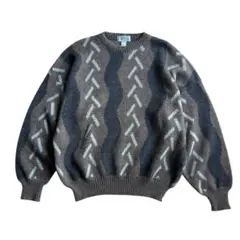 GALA イタリア製 ビンテージ セーター ニット 幾何学模様ユーロビンテージ