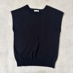 CLIF ブラック ニットベスト ノースリーブstudio clip黒