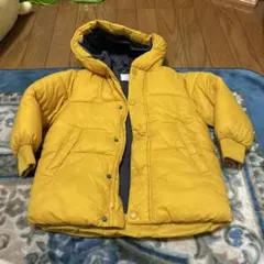 ZARA マスタードカラー　中綿コート フード付き 100センチ