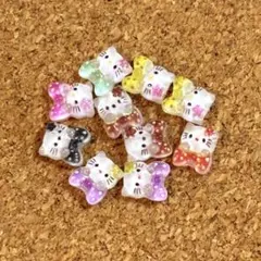 キティちゃんリボン型ネイルパーツ 10個セット