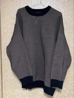 JEANASIS 12G Wジャガードボリュームスリーブプルオーバー