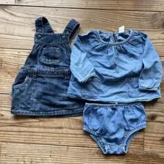 OLD NAVY デニム ジャンパースカート 6-12M