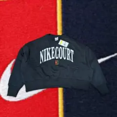 NIKE ナイキ クロップド丈 スウェット フリース 黒 S オーバーサイズ
