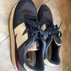 new balance ネイビー/クリーム スニーカー