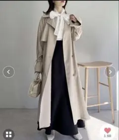 one after another NICE CLAUP 袖リボントレンチコートのサムネイル