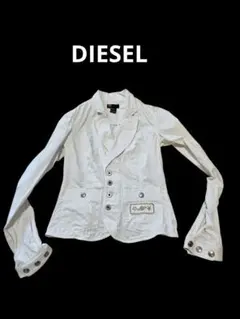 ディーゼル　ホワイト ジャケット　刺繍　カッコいいデザイン