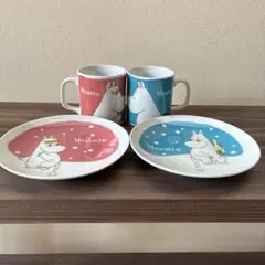 ムーミン &ノンノンペアマグカップ プレートセット