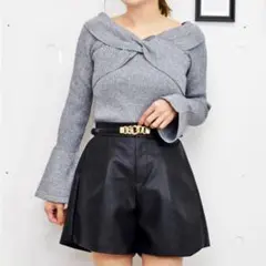 FUN ラメ入りニットトップス フリーサイズ