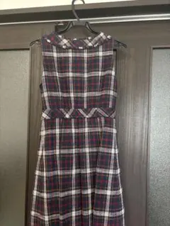 L’EST ROSE ノースリーブ ワンピース M 春夏 チェック フレア