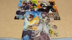 美品　くら寿司　僕のヒーローアカデミア　コラボ　　　クリアファイル　缶バッジ