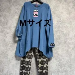 新品　マタノアツコ MEME総柄ワンピース・ルームウェア・ネグリジェM・赤 新品 マタノアツコ MEME総柄ワンピース・ルームウェア・ネグリジェM
