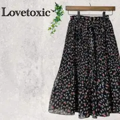 1336 シアースカート　プリーツスカート　フリル　透け感　ベルトあり　花柄