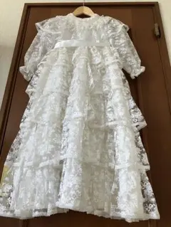 Riant リアン　子供用　ホワイト レース フリル ドレスのサムネイル