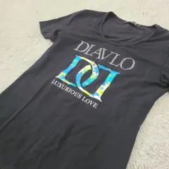 ディアブロ DIAVLO Tシャツ ラインストーン ロゴ ブラック サイズ48のサムネイル