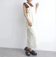 VIS ミリタリービッグポケット　ジャンパースカート　ジャンスカ