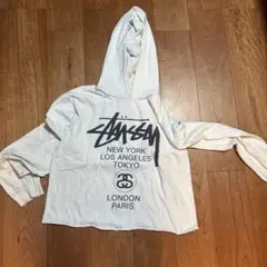 Stüssy クロップドスウェット L ホワイト