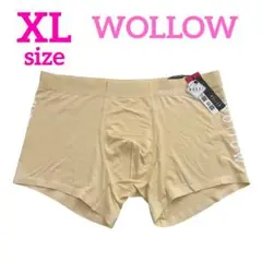 WOLLOW ボクサーパンツ XL メンズ シームレス モダール 黄色