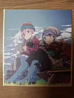 額装入りA4サイズポスター：ゆるキャン△ 志摩リン イラストデザイン