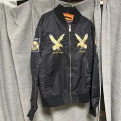 Schott ブラック ナイロンジャケット