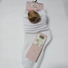ファー付きホワイトルーズソックス 15-20cm