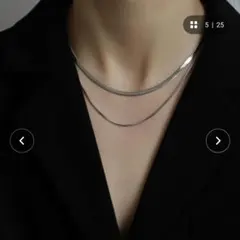 2連スネークチェーンネックレス