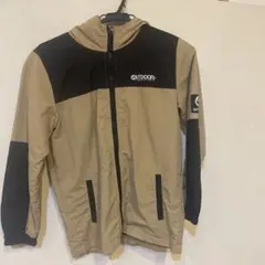 OUTDOOR フード付きジャケット ベージュ/ブラック　150cm
