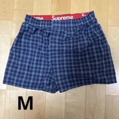 【新品1枚】Supreme Hanes Plaid Boxers Mサイズ 青