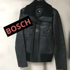 BOSCH ボッシュ　レザージャケット　ライダース36 黒のサムネイル