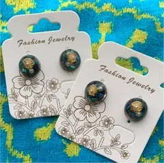 ドーム型ピアス♡シェルパール