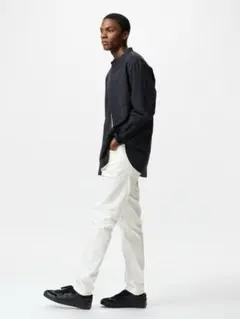 新品　ウルトラストレッチカラージーンズ　白　Ｌ　丈長め　チノパン　ユニクロ