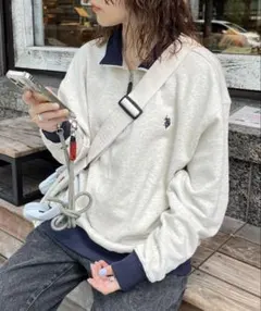 POLO 刺繍裏毛ハーフジップスウェット 新品未使用