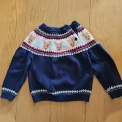 Virgil kids ネイビーニットセーター (ご要望あればレギンス付)