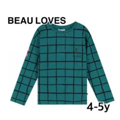BEAU LOVES チェック柄長袖カットソー 4-5y