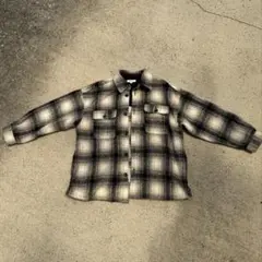 ファー　チェックシャツ