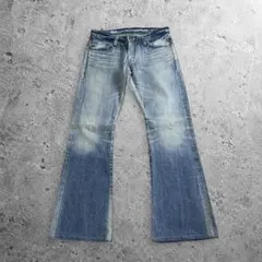 y2k grunge faded flare denim jeans 블루