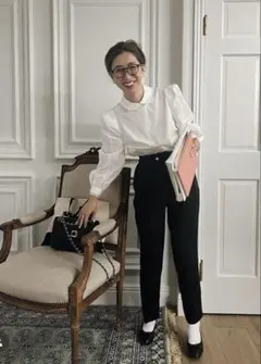 アンミヌ　unminou ギャザーステッチブラウス アンミヌ unminou ギャザーステッチブラウス