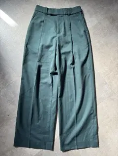 GREEN LABEL RELAXING ダークグリーン ワイドパンツ 36