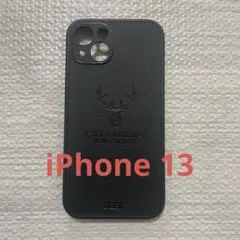 新品未使用☆DEER iPhone 13用レザー調ケース ブラック